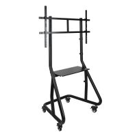 tooq fs20200m-b soporte de suelo con ruedas tv 60-105 vesa 1000x600 max 100kg