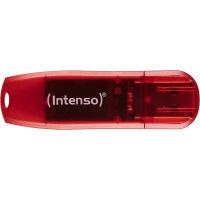 intenso rainbow line 128gb usb 20 rojo