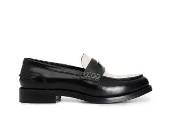 mocasín de mujer en piel desgastada en tres colores con complemento multi black