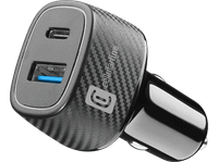 cargador usb para coche - cellularline cbrusb2pd48wk 2 puertos usb negro