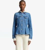 7 for all mankind para mujer 7u400e381bb cazadora hilo azul m casual algodon denim