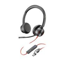 HP Poly Auriculares estÃ©reo Blackwire 8225 con certificaciÃ³n Microsoft Teams USB-C + Adaptador USB-C/A