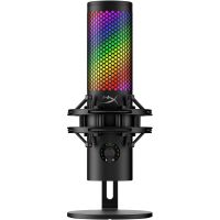 hyperx quadcast 2 s microfono gaming rgb para streaming condensador usb negro