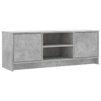 mueble de tv madera de ingenieria gris hormigon 102x30x375 cm vidaxl