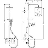 showerpipe hansgrois shape 240 1jet con termostato 26427670