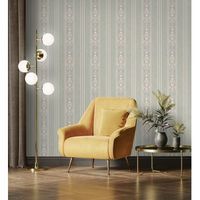 papel pintado vinilico lavable de rayas estilo victoriano con textura y relieve - osman classic stripe 676862 de gaulan - rollo de 10 m x 106 m