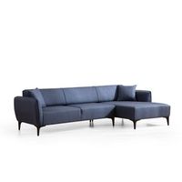sofa rinconera belissimo derecho azul