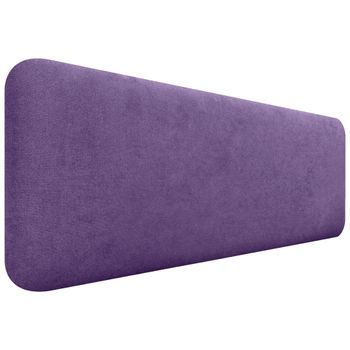 Dhome Cabecero Tapizado Liso Redondeado Tela Para Pared Acústicos Cabeceros Absorbentes Cabezal Cama Dormitorio (lila, 135cm)