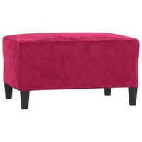reposapies de terciopelo rojo tinto 70x55x41 cm vidaxl