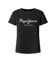 pepe jeans para mujer pl5000142 camiseta nadda negro xs casual algodon manga corta