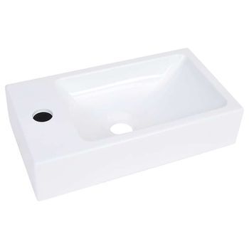 Lavabo De Baño Moderno | Lavabo Smc Blanco 400x220x90 Mm