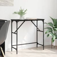 mesa consola - mueble para entrada - madera de ingenieria - roble negro 75x32x75cm