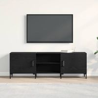 vidaxl conjunto de mueble de tv 150 x 30 x 50 cm roble negro