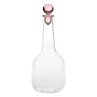 botella zafferano en cristal de borosilicato rosa hecha a mano