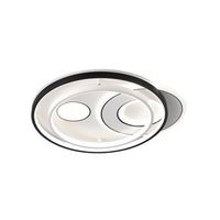 plafon circular evora con control remoto 160w 3cct 13600lm ip20 7x45x52cm fabricado en metal y policarbonato color negro y b