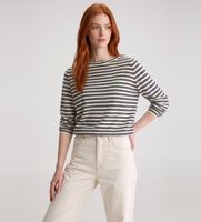 bellerose para mujer bw262917 k1008s camiseta gerhi rayas blanco negro xs casual algodon manga larga