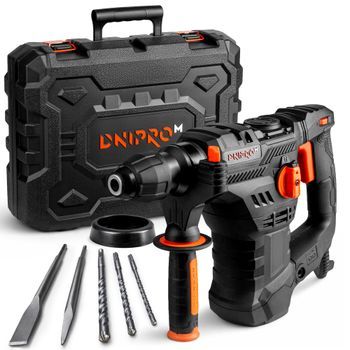 Martillo Perforador Sds-plus Dnipro-m Bh-20 1650 W 5,5 J Con 3 Funciones, Velocidad Variable, Embrague De Seguridad Y Maletín