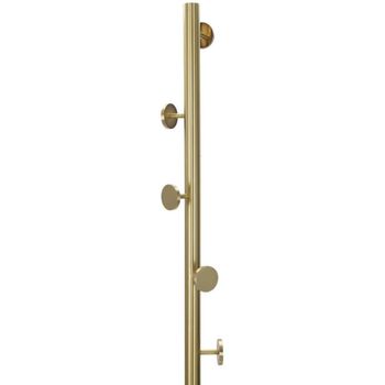 Perchero mauro ferretti de hierro dorado con 5 perillas 190 cm
