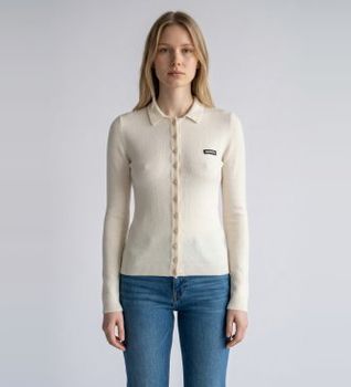 Rotate para mujer. 116680857 Cárdigan Dinari blanco roto (XS), Casual, Lana