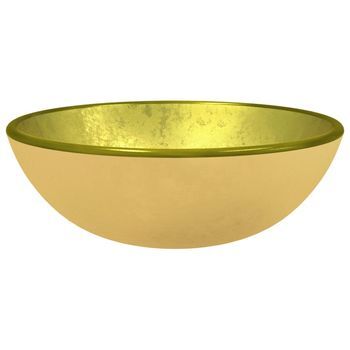 Lavabo De Vidrio Templado Dorado 35x12 Cm Vidaxl