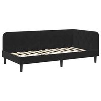 estructura de cama en esquina negro 90 x 200 cm terciopelo vidaxl