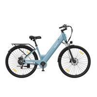 bicicleta electrica urbana velopro c1 bateria samsung y shimano de 7 velocidades azul