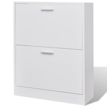 Mueble zapatero,gabinete para calzado madera blanco 63,5x24x81cm