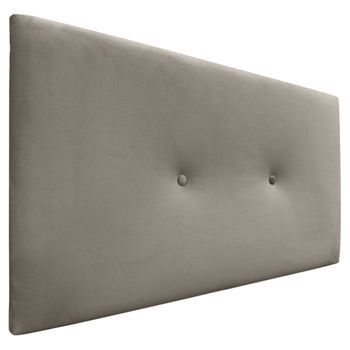Dhome Cabecero De Terciopelo Liso Con Botones 80x60 Camas 80/90 - Marrón