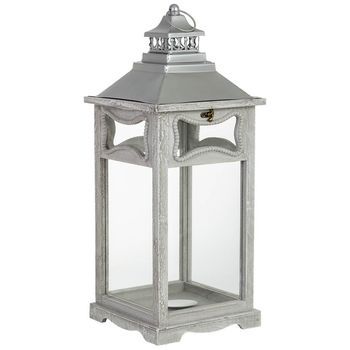 Farol De Madera 24x24x60h Cm