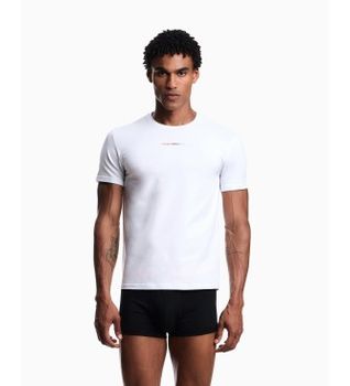 Emporio Armani para hombre. EM000379_AF19898 Camiseta Rainbow blanco (L), Casual, Algodón, Manga corta