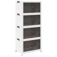 caja de almacenaje apilable con ruedas 4niveles 75l vidaxl