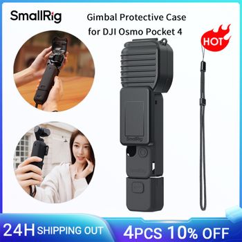 Funda Protectora SmallRig para DJI Osmo Pocket 4 con Correa de Muñeca, Carcasa de Silicona, Protector de Pantalla y Mango Roscado 6005