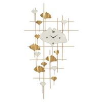 reloj de pared de metal dorado cm 755x35x133