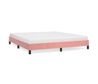 estructura de cama de terciopelo rosa 180x200 cm