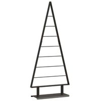 arbol de navidad de metal con soporte negro 1255 cm acero vidaxl