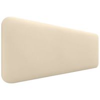 dhome cabecero tapizado liso redondeado polipiel para pared acusticos cabeceros absorbentes cabezal cama dormitorio vainilla 135cm
