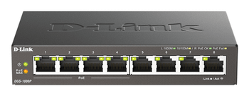 SWITCH NO GESTIONABLE D-LINK DGS-1008P 8P 4x1GB 4x1GB POE+ 60W METALICO NEGRO