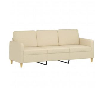 Sofá de 3 plazas - sofá de salón de tela crema 180 cm