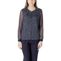 street one blusa printed chiffon blouse w placket detail 345452 para mujer