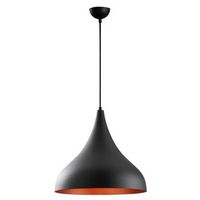 lampara de techo berceste-n-1390 negro metal diametro 41x133 cm