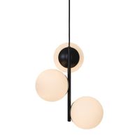 lampara de techo en metal vidrio negro 365cm