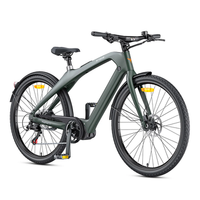 bicicleta electrica urbana engwe n1 pro ligera de carbono con motor centralverde