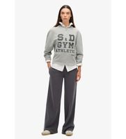 superdry para mujer w7010931a pantalon jogger recto con efecto lavado gris l casual deportivo multideporte