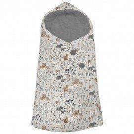 2024 Saco Capazo Capucha Selva Gris Dydados Pelo Estampado Punto Gris