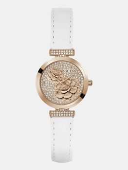 Reloj Analógico De Piel Auténtica De 34 Mm