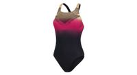traje de bano medalist de speedo para mujer  negro naranja rosa