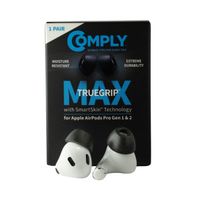 comply truegrip max  tapones de repuesto premium de espuma con memoria para apple airpods pro 1 y 2 generacion  tecnologia smartskinr  negro tamano m 1 par