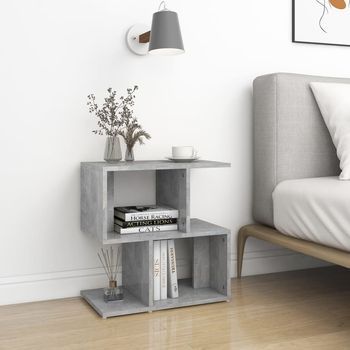 Mesitas De Noche - Mueble De Dormitorio - Madera Contrachapada - Gris Hormigón (50x30x51.5cm)