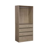 vestidor 4 cajones 1 armario en color natural