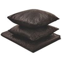 colcha de poliester marron 160 x 220 cm manta cojines patron en relieve clasico dormitorio rayen